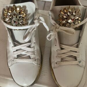 Stokton made in Italy Swarovski crystal sneakers bling diamond shoes rhinestone
